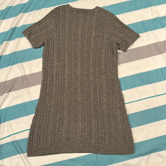 EUC Brooks Brothers women’s cable knit grey sweater dress, size L - Picture 6 of 8